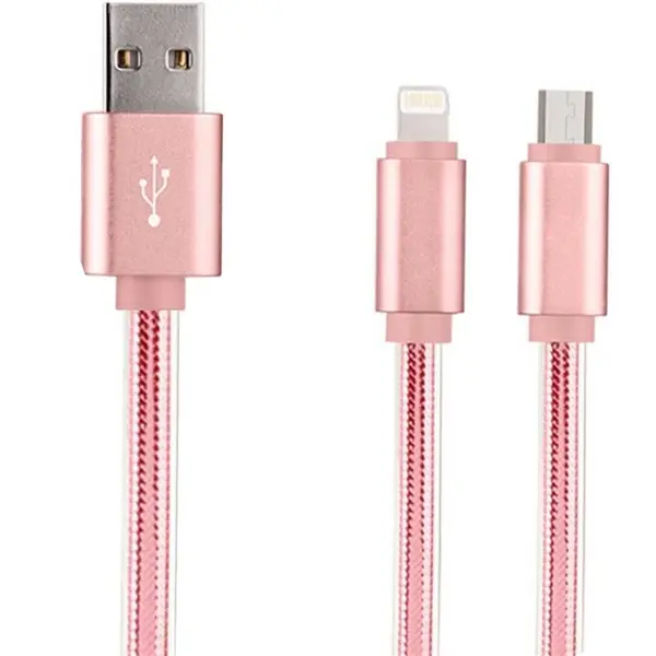 کابل تبدیل USB به microUSB و لایتنینگ هوکو مدل UPL12 طول 1 متر Hoco UPL12 USB To microUSB And Lightning Cable 1m - 2