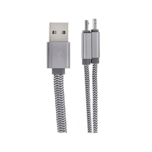 کابل تبدیل USB به microUSB/لایتنینگ الدینیو مدل LC87 طول 1 متر -