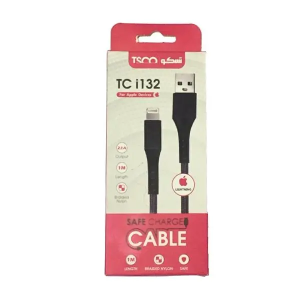 کابل تبدیل USB به لایتنینگ تسکو مدل TC i132 طول 1 متر