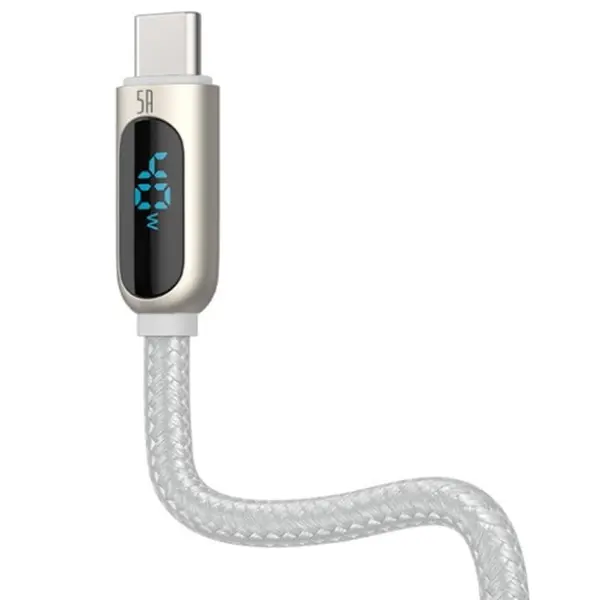 کابل تبدیل USB به Type-C باسئوس مدل Digital Display of Power CATSK طول 1 متر Baseus Digital Display of Power CATSK USB To Type-C Charging & Data Cable 1m - 3