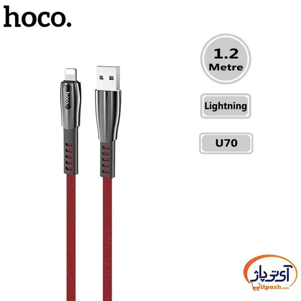 کابل تبدیل USB به لایتنینگ هوکو مدل U74 طول 1.2 متر -