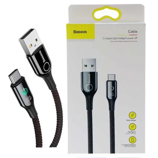 کابل USB به USB-C مدل CATCD-01 C-Shaped Light Cable برند Baseus