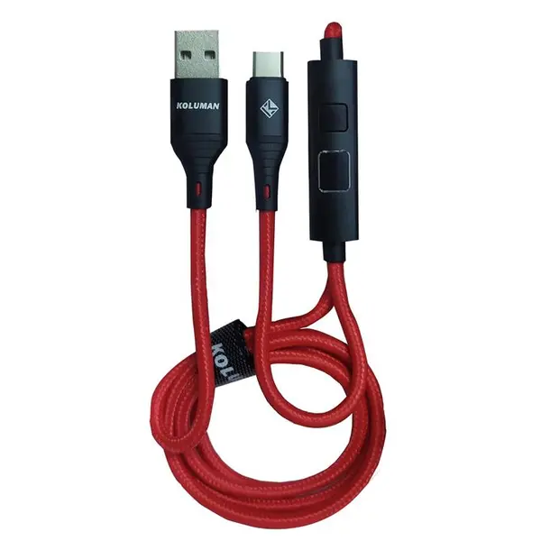 کابل تبدیل USB به USB-C کلومن مدل KD-L66 طول 1 متر -