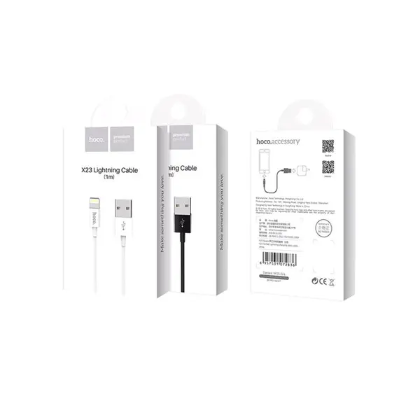کابل تبدیل USB به لایتنینگ هوکو مدل X23 طول 1 متر -