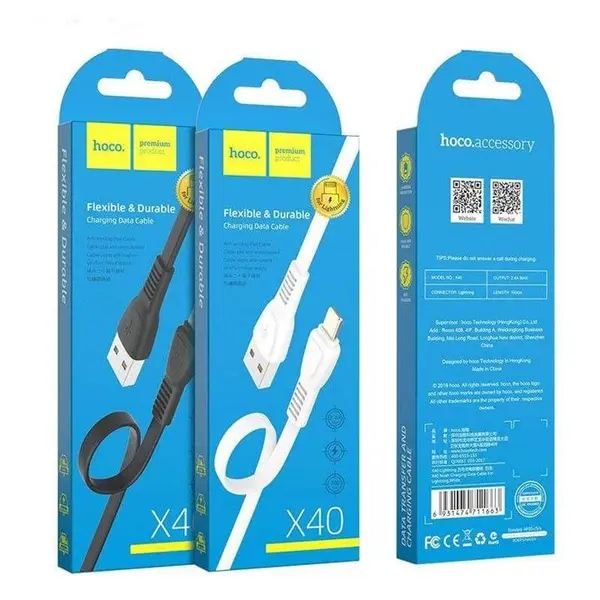 کابل تبدیل USB به لایتنینگ هوکو مدل X40 طول 1 متر - - 2