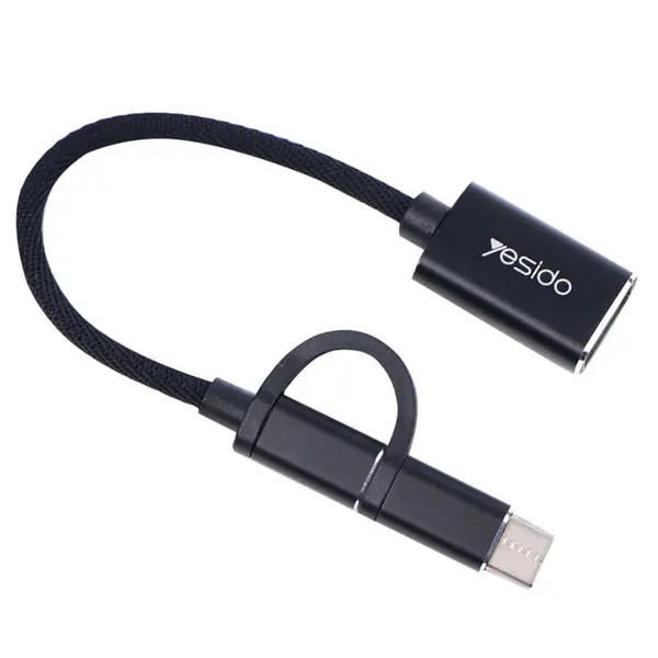 کابل و مبدل تبدیل Yesido GS02 OTG Type-C / microUSB