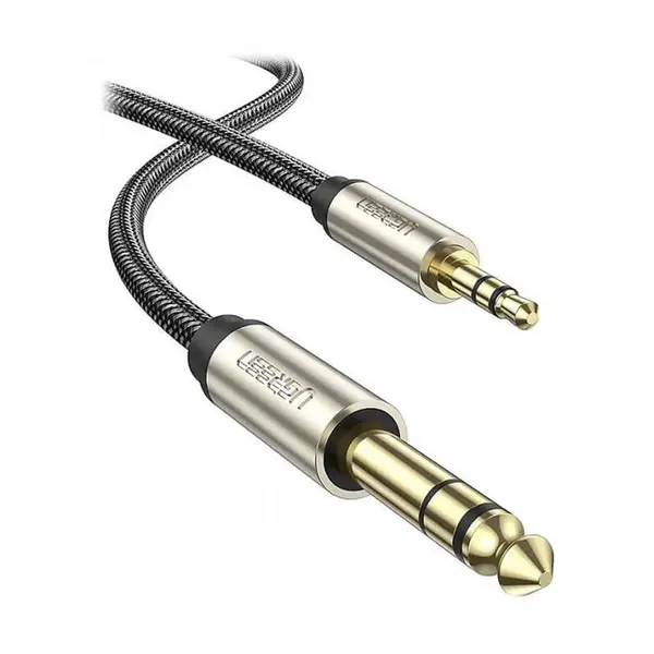 کابل 1 به 1 صدا استریو 3.5 میلی متر به 6.35 میلی متر TRS یوگرین AV127 ugreen AV127 3.5mm male to 6.35 male cable - تصویر 1