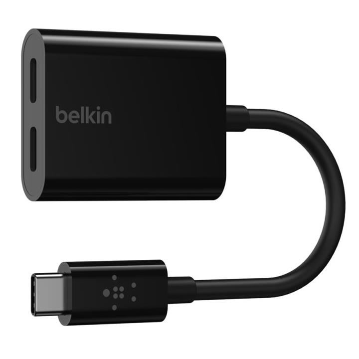 مبدل 1 به 2 USB-C بلکین مدل F7U081btBLK Belkin F7U081btBLK 1-2 USB-C Converter