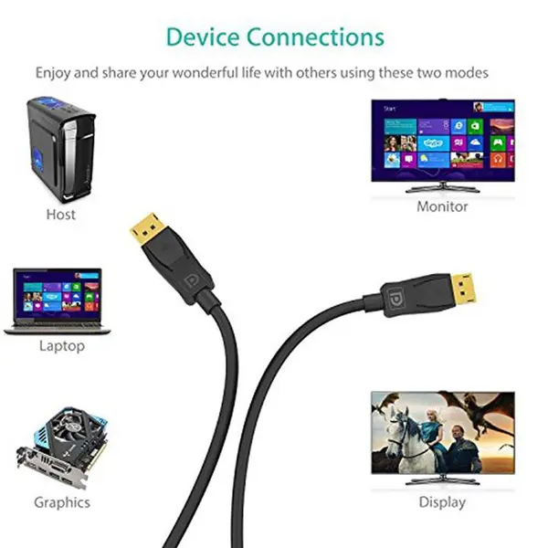 کابل 1.5 متری DISPLAY PORT به V-NET DISPLAY PORT - 3