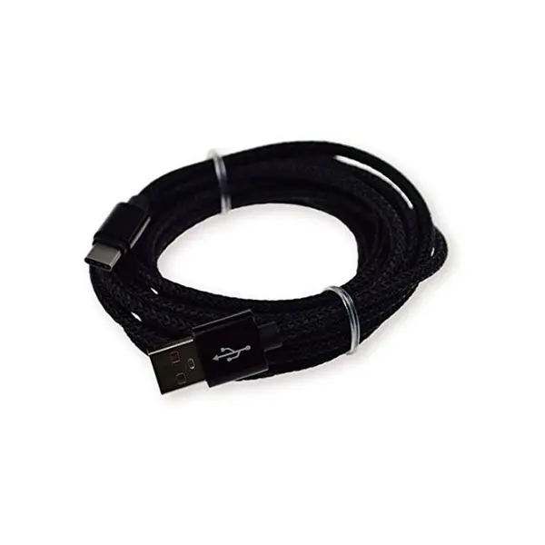 کابل شارژ و دیتا کنفی تایپ سی فست شارژ مشکی 1متری stecker 100 cm Original Braided Nylon USB2.0 Type-C Sync fast Charging Type c Cable for LG G5 Nexus 5X 6P V20,MI