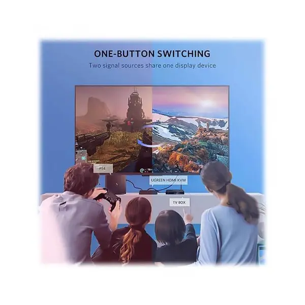 کابل و مبدل کی وی ام سوئیچ 2 پورت HDMI یوگرین CM200 - 4