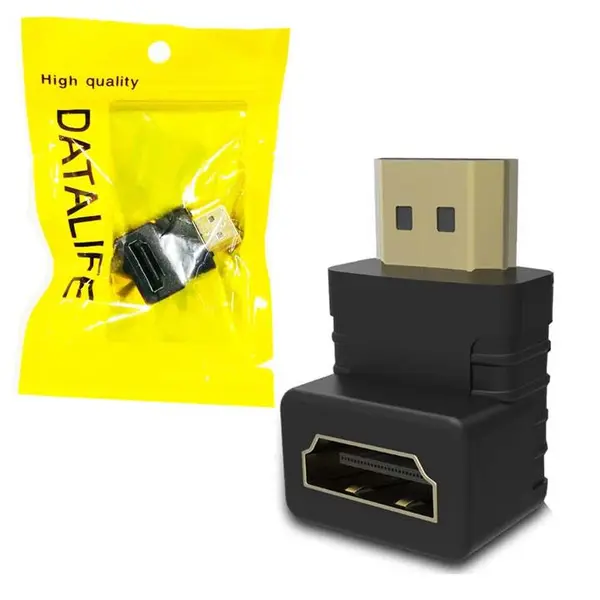 کابل و مبدل تبدیل نری به مادگی 90 درجه HDMI دیتالایف DATALIFE