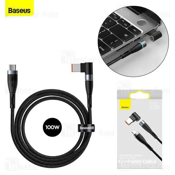 کابل شارژ مغناطیسی مربعی لپ تاپ لنوو بیسوس Baseus Zinc Lenovo Type-C to DC Square Cable 2m  CATXC-U01