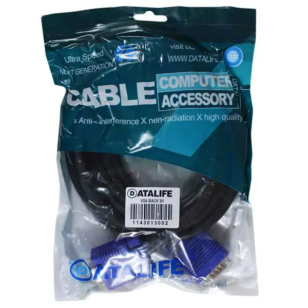 کابل DataLife VGA 1.5m پک ساده VGA cable 15m Datalife