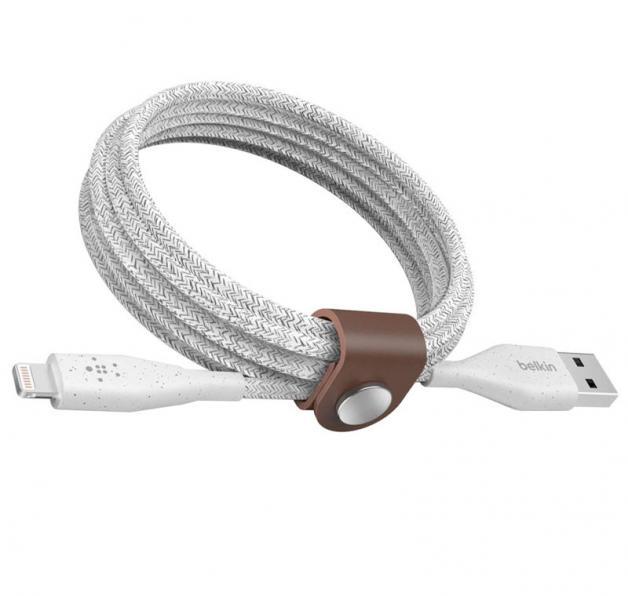 کابل لایتنینگ بلکین Dura Tek Plus Lightning to USB- A Cable + Strap 1.2M Belkin Dura Tek Plus Lightning to USB- A Cable + Strap1.2M