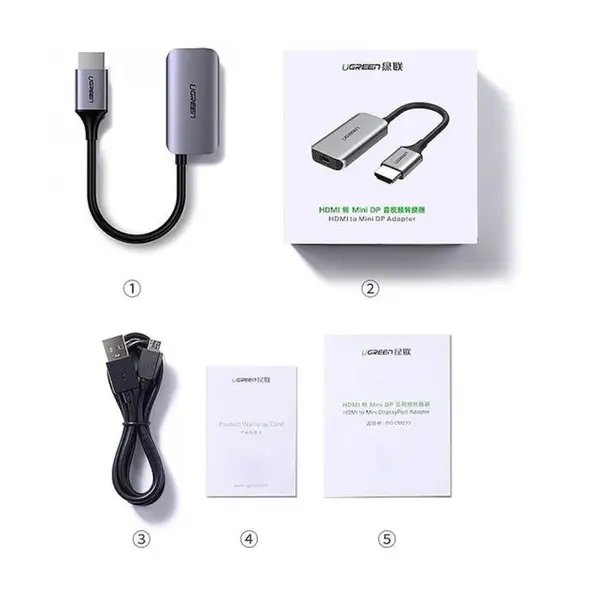 تبدیل HDMI به Mini Displayport یوگرین CM239 Ugreen CM239 HDMI To VGA Converter / 60352 - 2