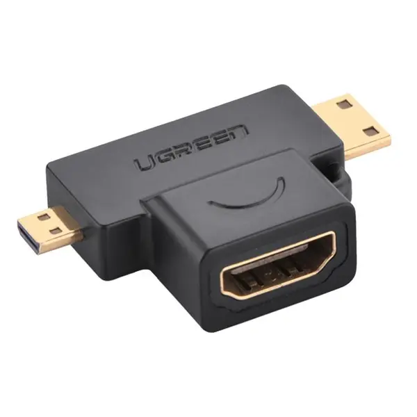 مبدل HDMI به mini HDMI و micro HDMI یوگرین مدل 20144 Ugreen 20144 HDMI To mini HDMI and micro HDMI Converter - 5