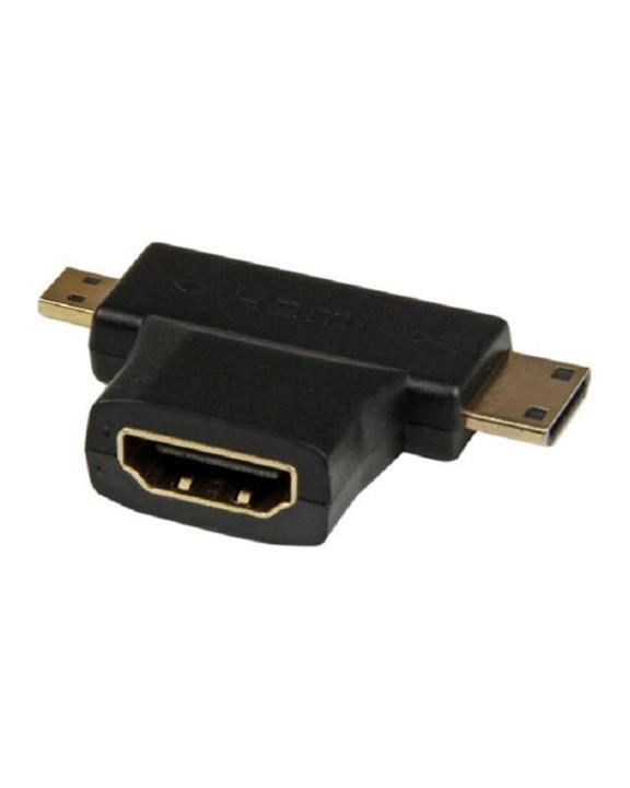 مبدل HDMI به mini HDMI و micro HDMI یوگرین مدل 20144 Ugreen 20144 HDMI To mini HDMI and micro HDMI Converter