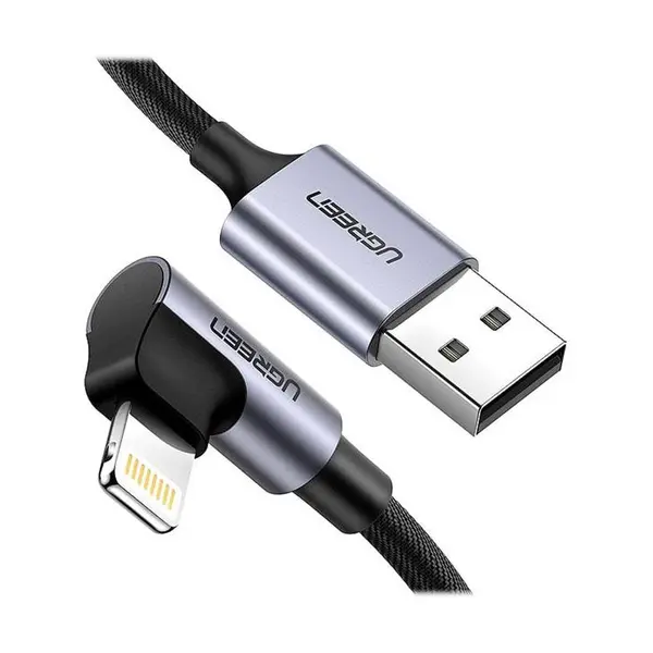 کابل Iphone Lightning یوگرین US299  1 متر Ugreen US299 Lighting to USB Cable 90D 1M Cable