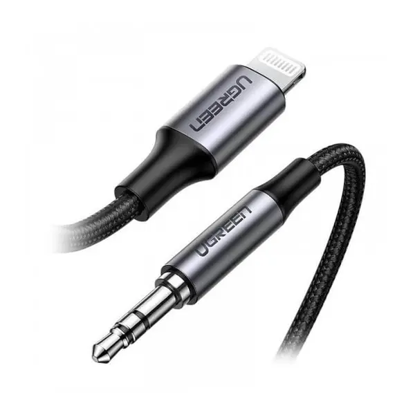 تبدیل Iphone Lightning به جک 3.5 میلی متری یوگرین US315 1متر ugreen US315 Lightning To 3.5MM male 1M Cable - 2