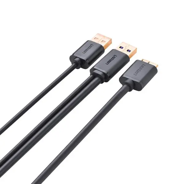 کابل تبدیل Micro-B به USB 3.0 و USB 2.0 یوگرین مدل US140-10382 طول 1 متر - 3