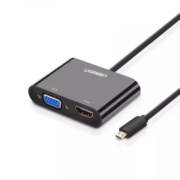مبدل Micro HDMI به HDMI/VGA یوگرین مدل MM115 Ugreen MM115 Micro HDMI to HDMI/VGA Converter - 2