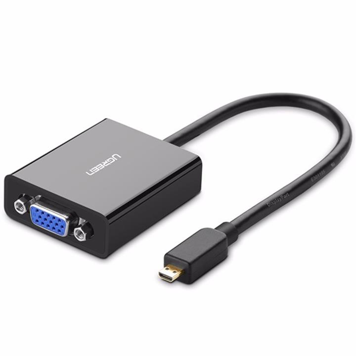 مبدل microHDMI به VGA/AUX یوگرین مدل 40268 Ugreen 40268 MicroHDMI To VGA/AUX Converter