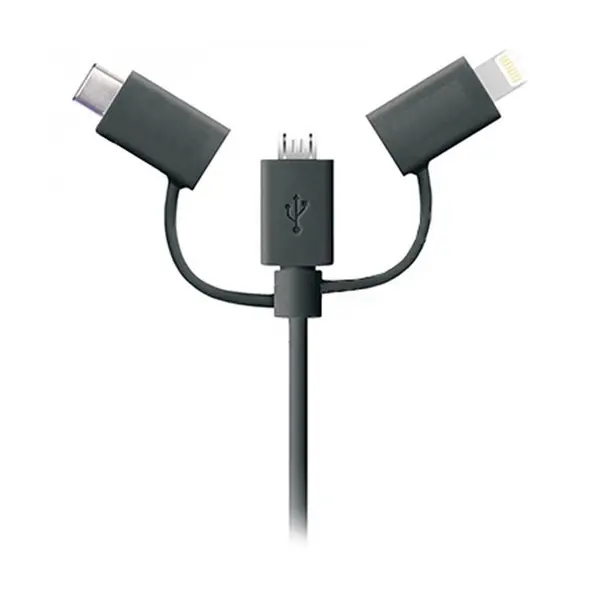 کابل دیتا Micro USB 2.0 با تبدیل Type-C و Lightning فرانت مدل UCLMB100 به طول 1 متر Faranet UCLMB100 USB 2.0 Cable With Type-C And Lightning Converter 1m - 2