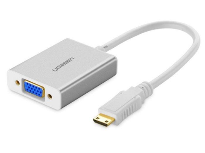 مبدل mini HDMI به VGA و انتقال صدا 3.5 میلی متری یوگرین مدل 40217 Ugreen 40217 mini HDMI To VGA and 3.5mm Audio Converter