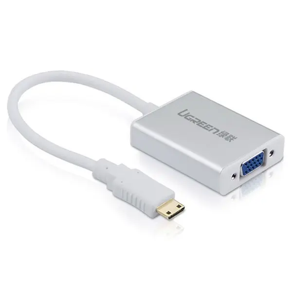 مبدل mini HDMI به VGA و انتقال صدا 3.5 میلی متری یوگرین مدل 40217 Ugreen 40217 mini HDMI To VGA and 3.5mm Audio Converter - 2