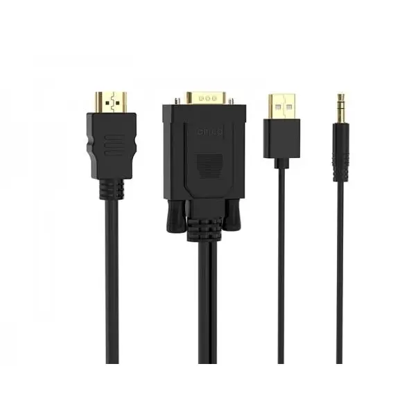 مبدل اچ دی ام آی به وی جی ای و صدا و یو اس بی اوریکو ORICO VGA/HDMI Adapter Cable 1M (XD-VATH)