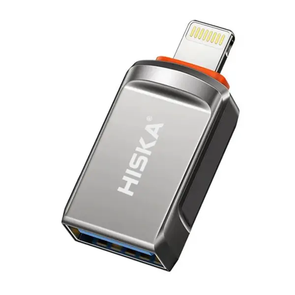 کابل و مبدل تبدیل OTG لایتنینگ هیسکا مدل H1 OTG FLASH HISKA USB 3 H1