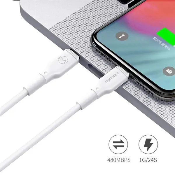کابل و مبدل \tکابل تبدیل USB-C به لایتنینگ مک دودو مدل CA-7290 طول 1.2 متر -