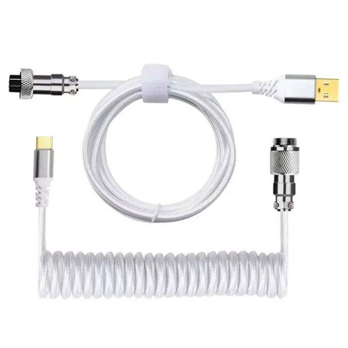 کابل کیبورد Type-C ردراگون A115 White Redragon A115 White Type C to USB Connector Mechanical Keyboard Cable