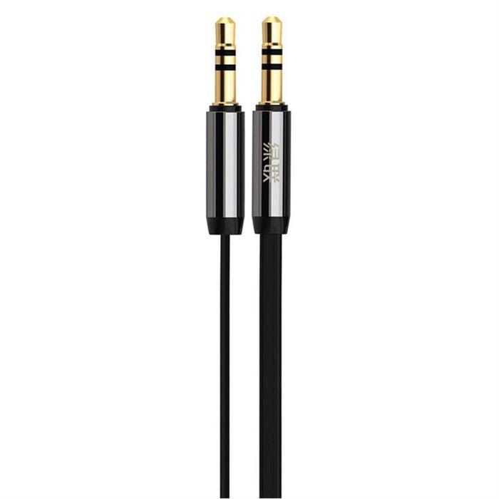 کابل صدا یوگرین Ugreen AV119 طول 5 متر UGREEN AV119 3.5mm male to 3.5mm male right angle flat cable gold-plated 5m cable