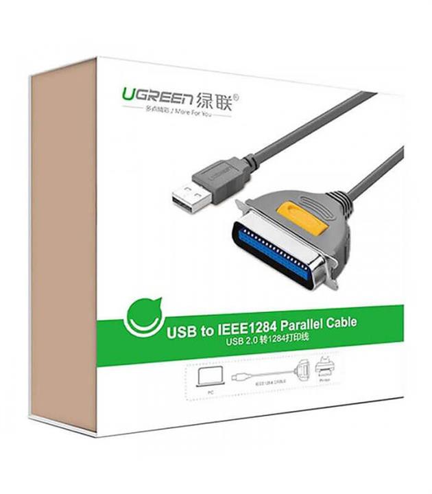 تبدیل USB به پارالل 36 پین (پرینتر) یوگرین CR124 UGREEN CR124 USB to IEEE1284 Parallel Printer 1.5M Cable