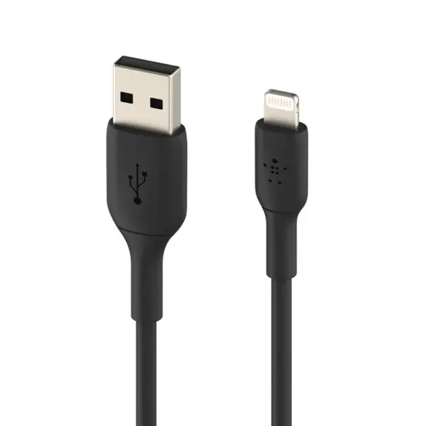 کابل تبدیل USB به لایتنینگ بلکین مدل CAA001bt1MBK2PK طول 1 متر بسته 2 عددی -