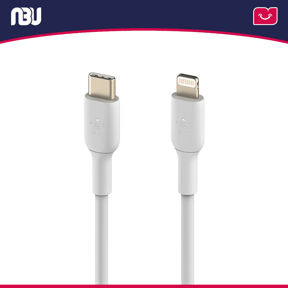 کابل تبدیل  USB-C به لایتنینگ بلکین مدل CAA003bt طول 1 متر