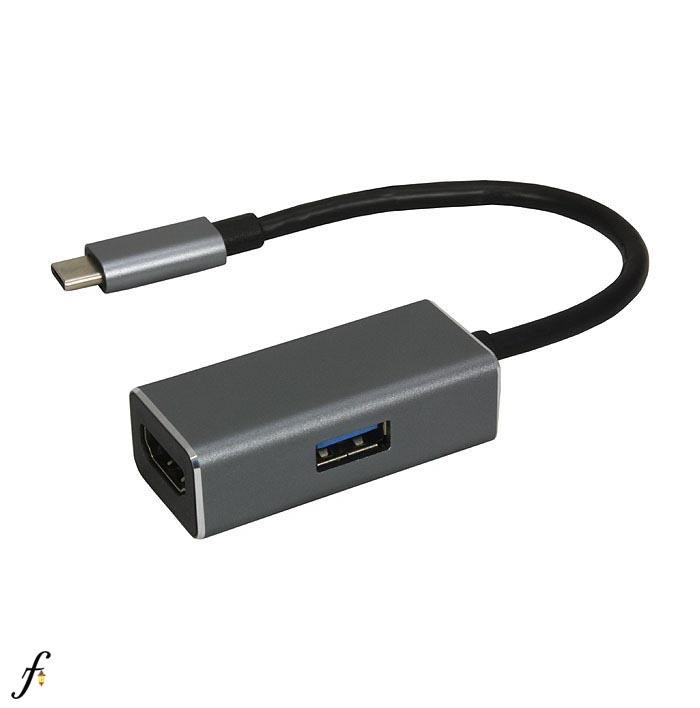 مبدل USB-C به HDMI و USB 3.0 فرانت مدل FN-UC2HU300