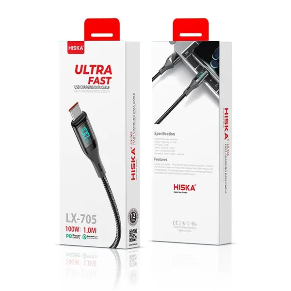 کابل USB-C هیسکا مدل LX-705 طول 1 متر - 2