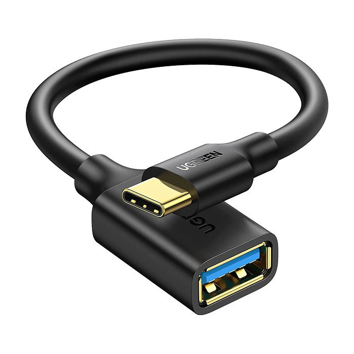 کابل و مبدل تبدیل USB-C Male – OTG به USB 3.0 A Female سیم‌دار یوگرین مدل US154 کد ۳۰۷۰۱