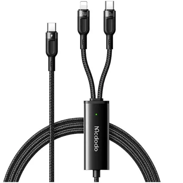 کابل تبدیل USB-C به USB-C/ لایتنینگ مک دودو مدل CA-8780 طول 1.2 متر -