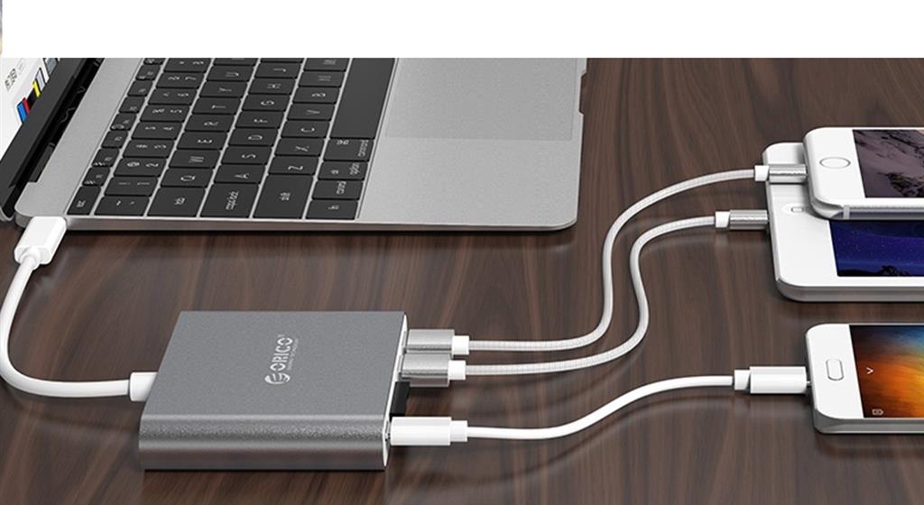 مبدل USB-C به USB و کارت خوان اوریکو مدل RCC2A Orico RCC2A USB-C To USB Adapter and Card Reader