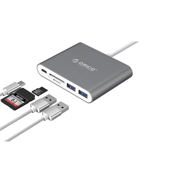 مبدل USB-C به USB و کارت خوان اوریکو مدل RCC2A Orico RCC2A USB-C To USB Adapter and Card Reader