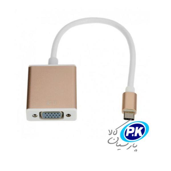 مبدل USB-C به VGA پی نت مدل Superspeed Plus P-net Superspeed Plus USB-C To VGA Converter