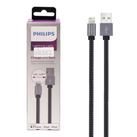 کابل تبدیل USB به لایتنینگ فیلیپس مدل DLC2508B طول 1.2 متر