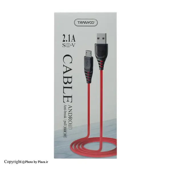 کابل تبدیل USB به microUSB ترانیو مدل S6-V8 طول 1 متر