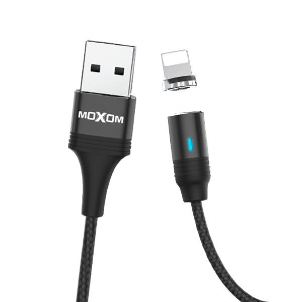 کابل تبدیل مغناطیسی USB به لایتنینگ موکسوم مدل MX-CB24 طول یک متر -