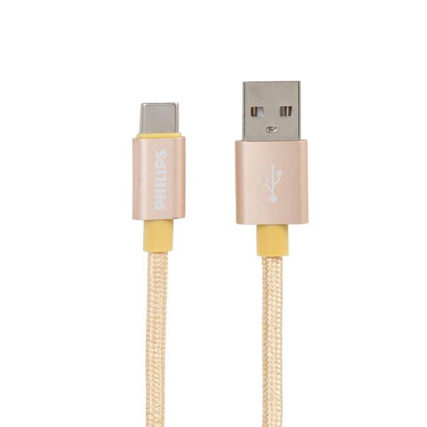 کابل تبدیل USB به USB-C فیلیپس مدل DLC2528C طول 1.2 متر Philips DLC2528G USB to USB-C Cable 1.2M