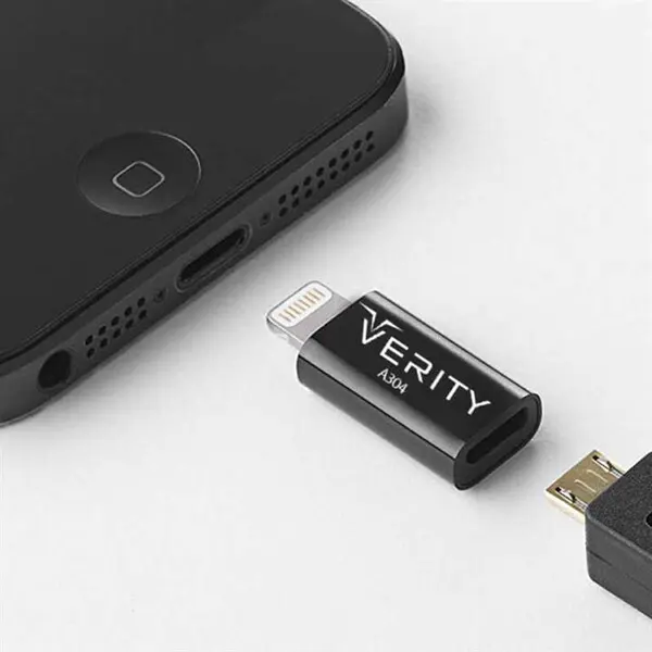 کابل و مبدل تبدیل میکرو یو اس بی به آیفون Verity A304
